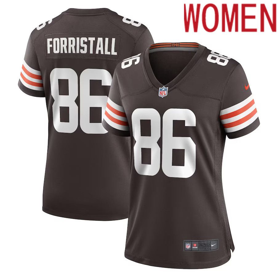 Women Cleveland Browns 86 Miller Forristall Nike Brown Game Player NFL Jersey
